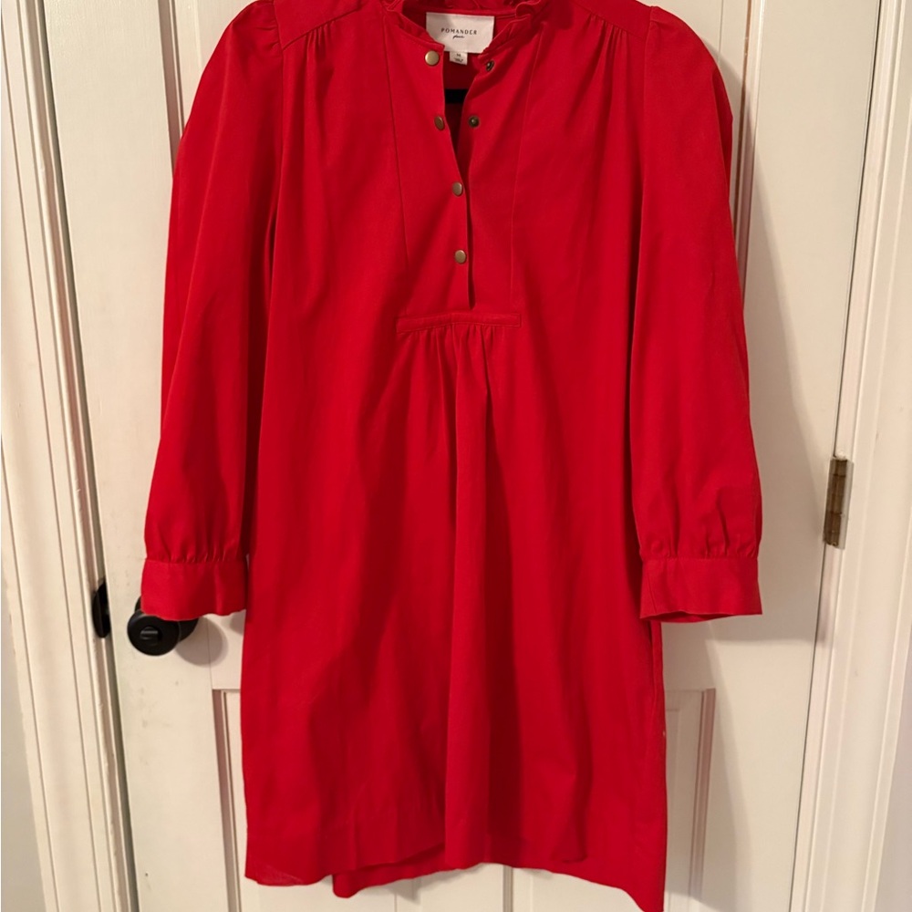 Pomander Place Vibrant Red Long Sleeve Dress